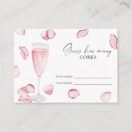 Bloemen en Prosecco - raad hoeveel kurken Informatiekaartje