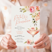 Bloemen en Prosecco Roze Bloemige Bruids-Shower Kaart