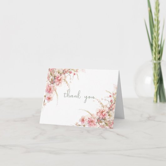 Bloemen en Prosecco Vouwkaart Bedankt (Voorkant)