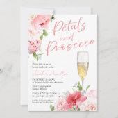 Bloemen en Prosecco |  Watercolor Bruidsdiner Kaart (Voorkant)