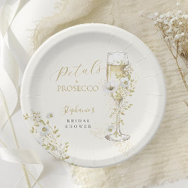Bloemen en Prosecco Wilde Bloemen Bruidsdiner Papieren Bordje