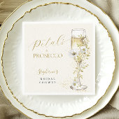 Bloemen en Prosecco Wilde Bloemen Bruidsdiner  Servet