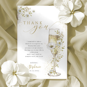 Bloemen en Prosecco Wilde Bloemen Bruidsdouche Bedankkaart