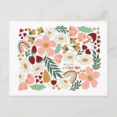 Bloemen en regenbogen Valentijn Briefkaart (Voorkant)