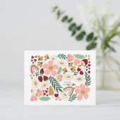 Bloemen en regenbogen Valentijn Briefkaart (Staand voorkant)