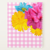 Bloemen en roze geruit katoen planner (Achterkant)