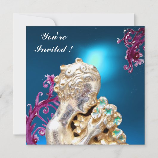 Bloemen en roze zwenken in blauw, zoete 16-partijt kaart (Voorkant)