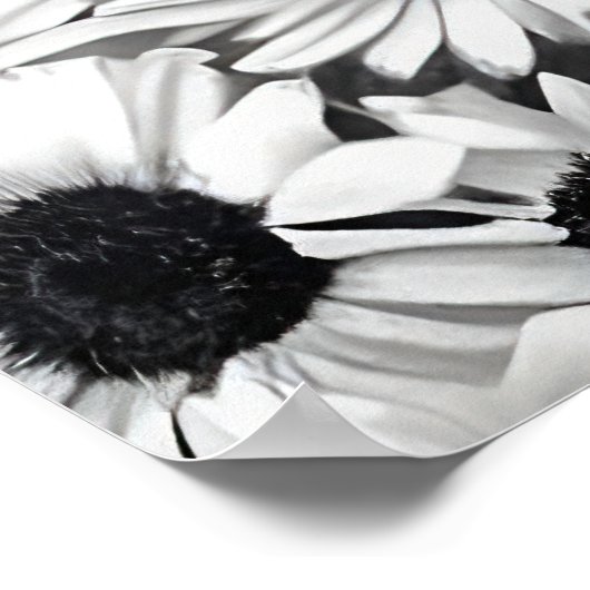 Bloemen en ruimte, ruimtekunst poster (Hoek)