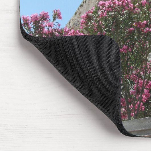 Bloemen en ruïnes in Athene, Griekenland Muismat (Hoek)