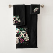 Bloemen en schedels bad handdoek (Insitu)
