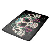 Bloemen en schedels badmat (Gekanteld)