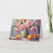 Bloemen en Sinaasappels Het moderne stilleven Kaart (Voorkant)