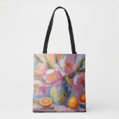 Bloemen en Sinaasappels Het moderne stilleven Tote Bag (Voorkant)