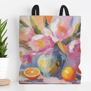 Bloemen en Sinaasappels Het moderne stilleven Tote Bag