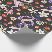Bloemen en slangen Inpakpapier (Hoek)