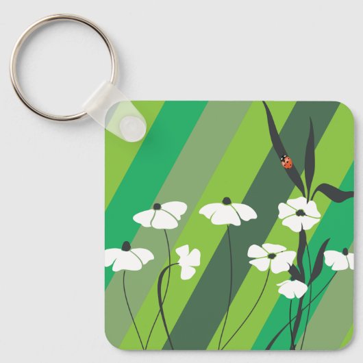 Bloemen en Sleutelhanger van Ladybug (Voorkant)