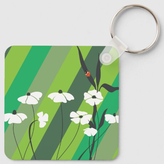 Bloemen en Sleutelhanger van Ladybug (Achterkant)