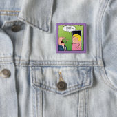 Bloemen en Snoep Romantische Cartoon Vierkante Button 5,1 Cm (In situ)