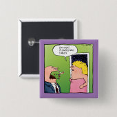 Bloemen en Snoep Romantische Cartoon Vierkante Button 5,1 Cm (Voorkant /achterkant)