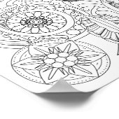 Bloemen en spieren: Poster voor DIY-kleuren (Hoek)