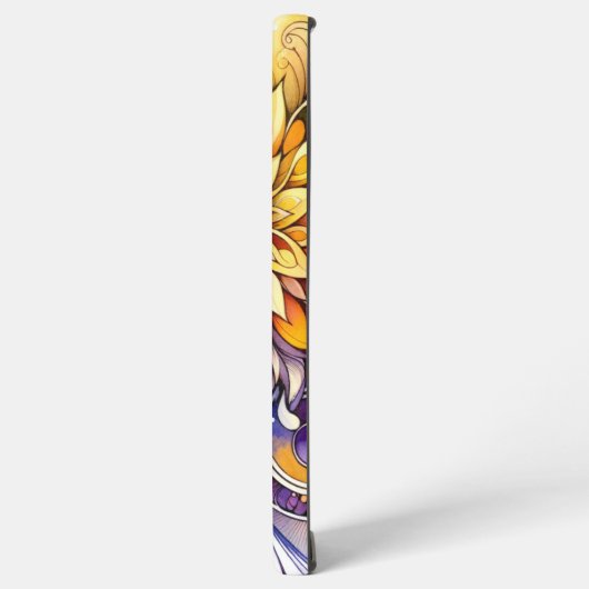 Bloemen en spiraal motief telefoonhoesje samsung galaxy hoesje (Linkerkant)