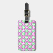 Bloemen en spots bagagelabel (Voorkant verticaal)