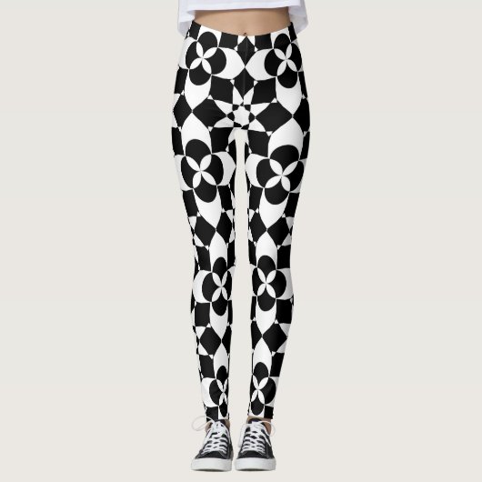 bloemen en sterren leggings (Voorkant)