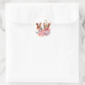 Bloemen en Sticker van eekhoorntjes (Tas)