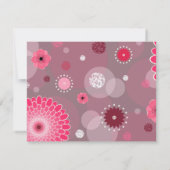 Bloemen en Stippen Bridal Shower Kaart (Achterkant)