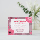 Bloemen en Stippen Bridal Shower Kaart (Staand voorkant)