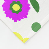 Bloemen en Stippen Fleece Deken (Hoek)