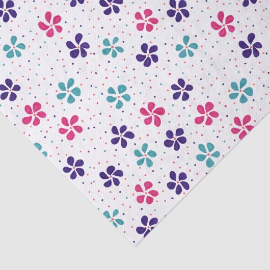 Bloemen en Stippen Floral Pattern Tissuepapier (Detail)