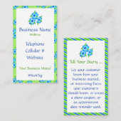  bloemen en streep Visitekaartje (Voorkant / Achterkant)