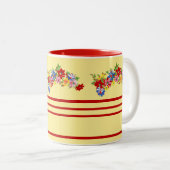  bloemen en strepen Mok (Voorkant rechts)