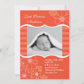 Bloemen en strips Fotoaankondiging Aankondiging (Voorkant)