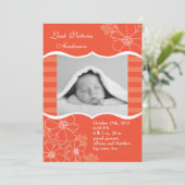 Bloemen en strips Fotoaankondiging Aankondiging (Staand voorkant)