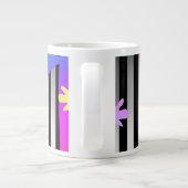 Bloemen en strips grote koffiekop (Achterkant)