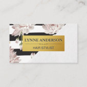 Bloemen en strips visitekaartje (Voorkant)