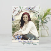 Bloemen en takken Foto Afstuderen Kaart (Staand voorkant)