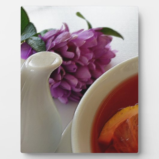 bloemen en thee fotoplaat (Voorkant)