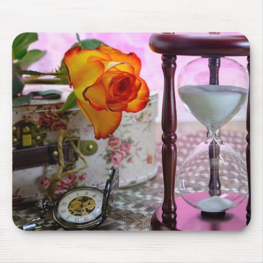 Bloemen en tijd muismat (Voorkant)