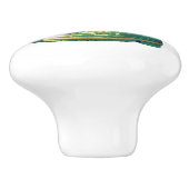 Bloemen en tuinlaarzen keramische knop (Zijkant)