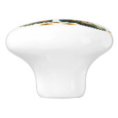 Bloemen en tuinlaarzen keramische knop (Zijkant)