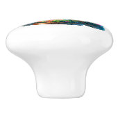 Bloemen en tuinlaarzen keramische knop (Zijkant)