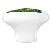 Bloemen en tuinlaarzen keramische knop (Zijkant)