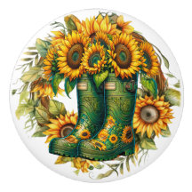 Bloemen en tuinlaarzen