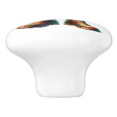 Bloemen en tuinlaarzen keramische knop (Zijkant)