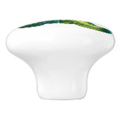 Bloemen en tuinlaarzen keramische knop (Zijkant)