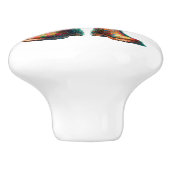 Bloemen en tuinlaarzen keramische knop (Zijkant)