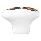 Bloemen en Tuinlaarzen versie 2 Keramische Knop (Zijkant)